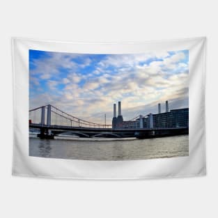 Chelsea Bridge Battersea Power Station London Tapestry