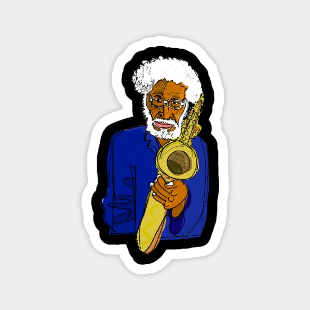 Sonny Rollins Sketch Magnet by SPINADELIC