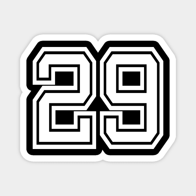 Number 29 for a sports team, group, or community Magnet by DariBangAngga