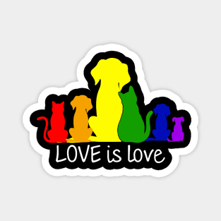 Cute dog rainbow Magnet