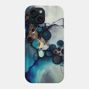 Blue Temptation  - Abstract Alcohol Ink Resin Art Phone Case