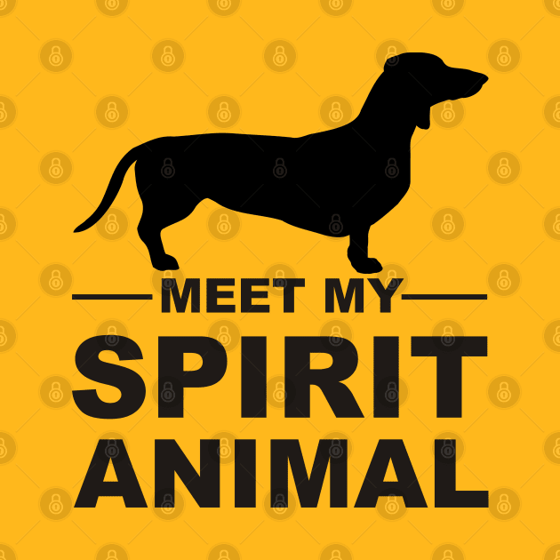 Meet my spirit animal - dachshund - black by EDDArt