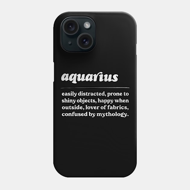 Aquarius Zodiac Symbol //// Humorous Gift Design Phone Case by DankFutura