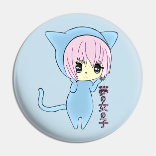 Kawaii Anime Chibi Cat Girl Pin