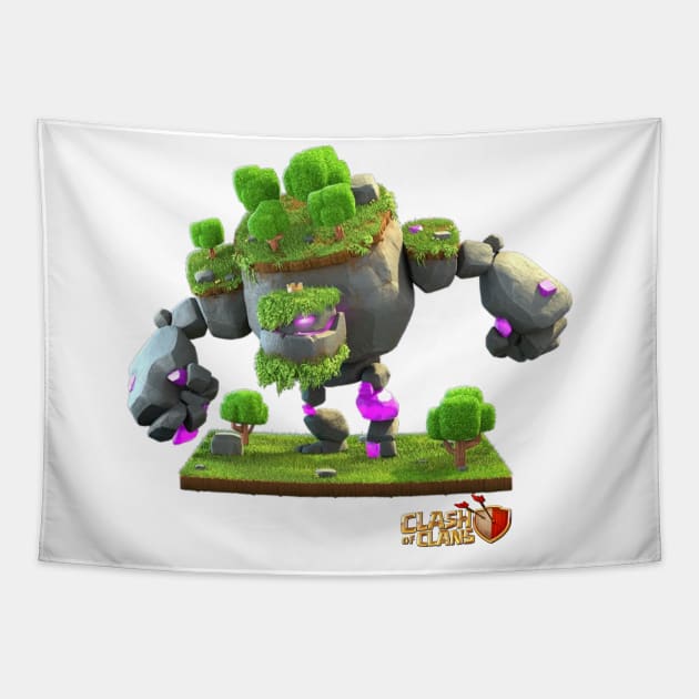 Mountain Golem - Clash of Clans Tapestry by RW Designs
