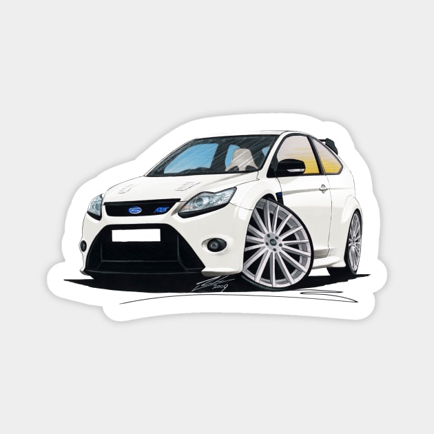 Ford Focus (Mk2) RS White Magnet by y30man5