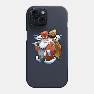 Santa claus carrying bag of gifts Phone Case