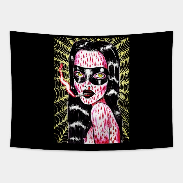 Spidergirl Tapestry by VeronicaLux