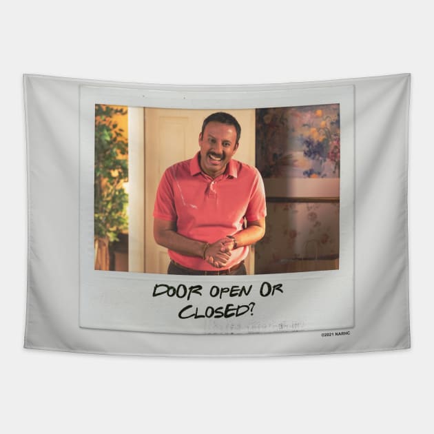 Schitt's Creek Instant Photo: Ray - Door Open Or Closed? Tapestry by Schitt's Creek