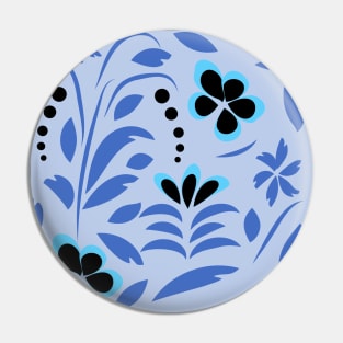 pattern with flowers and leaves Pin