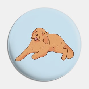 Golden Doodle art Pin