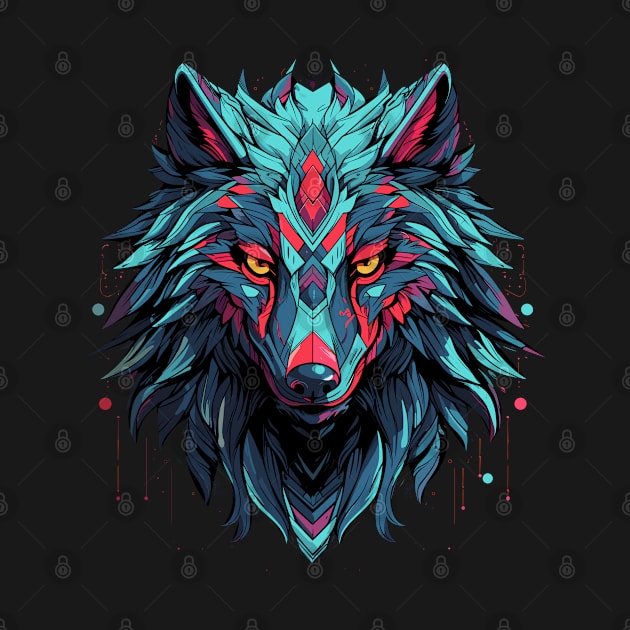 Sythwave Wolf Head by DanielLiamGill