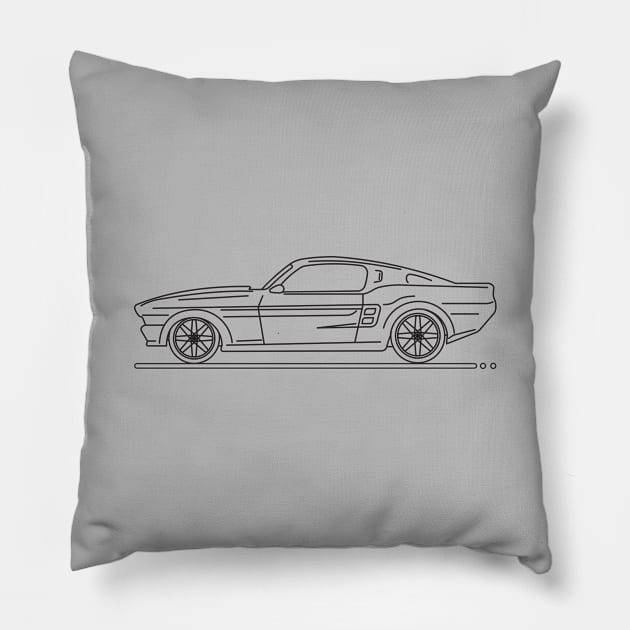 Classic Car B Pillow by garistipis