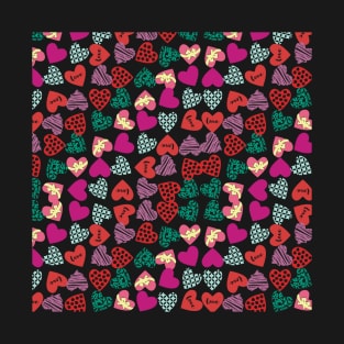 Heart Valentine's Day Pattern T-Shirt