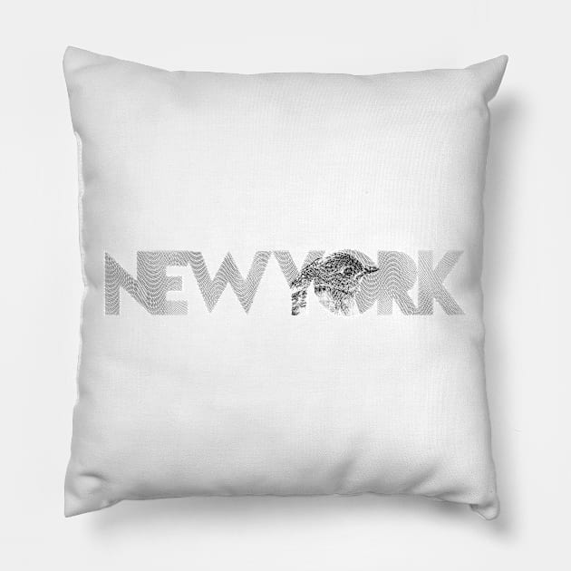 New York Pillow by KnuckleTonic