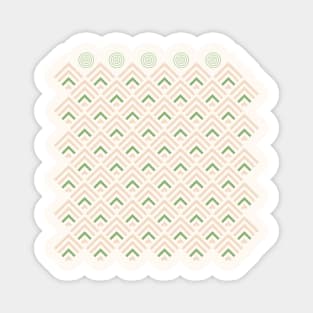 Pink pattern green geometric cute Magnet