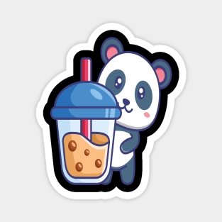 Kawaii Cute Anime Panda Otaku Japanese Bubble Boba Tea Magnet