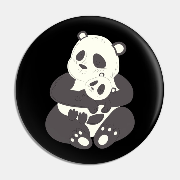 Panda Bear Family Pin by Imutobi