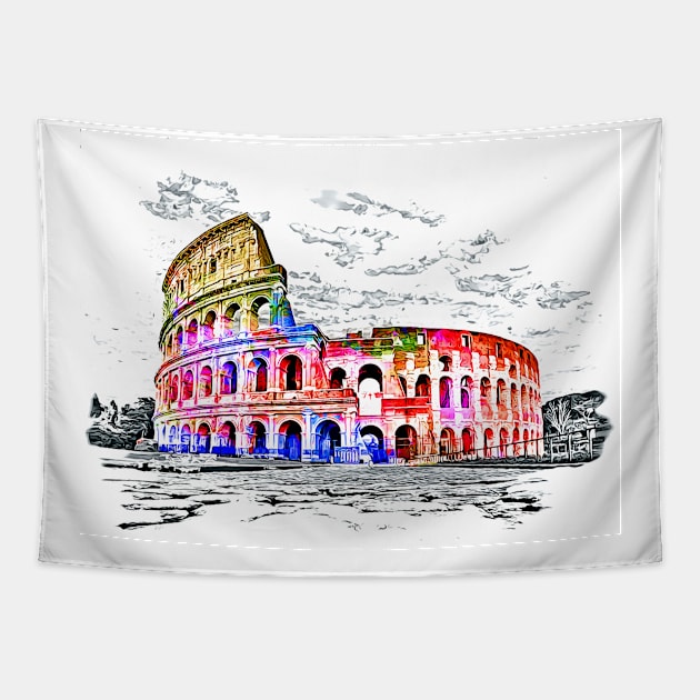 Colosseum Tapestry by danieljanda