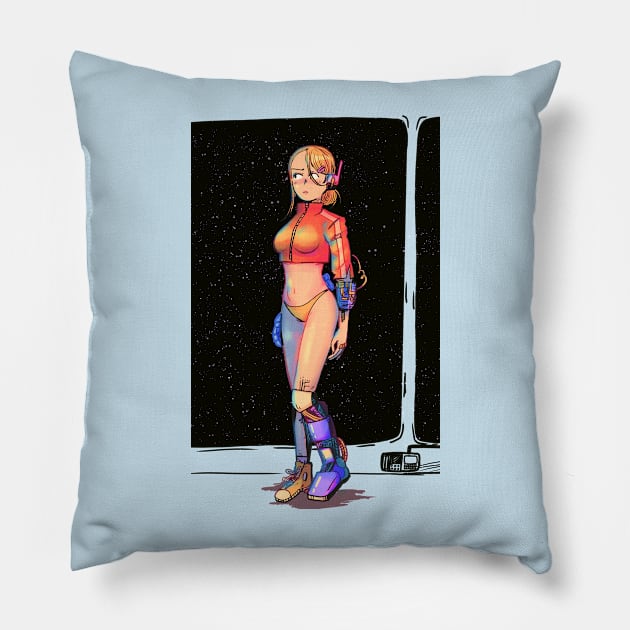 space girl Pillow by tuffghost