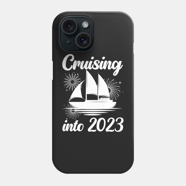 Cruising Into 2023 White Phone Case by GrafDot