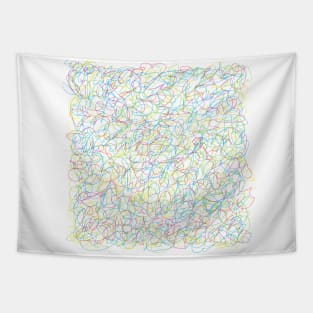Pollock style colorful lines medley Tapestry