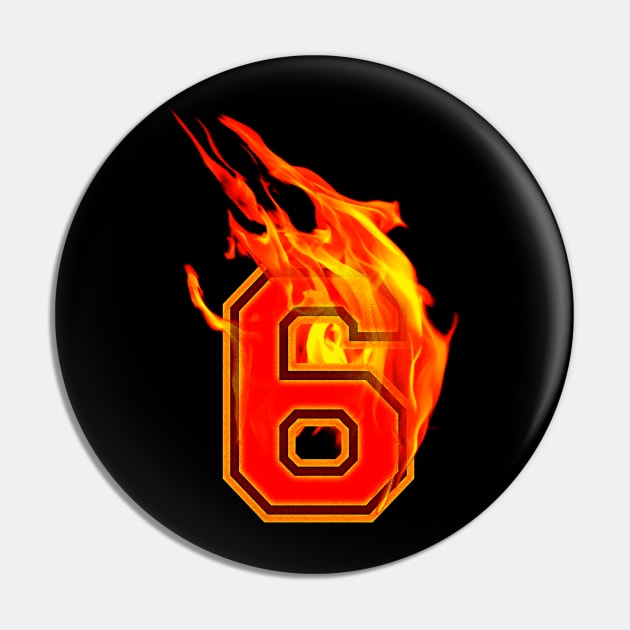 Burning Hot Sports Letter 6 Pin by Adatude