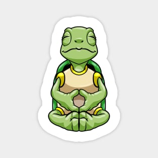 Turtle at yoga in cross legged Magnet