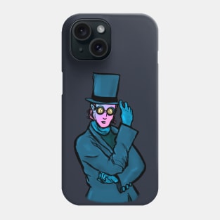 Time Traveler in Top Hat Phone Case