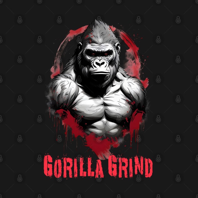 Fierce Silverback Gorilla Grind Distressed Design by TF Brands