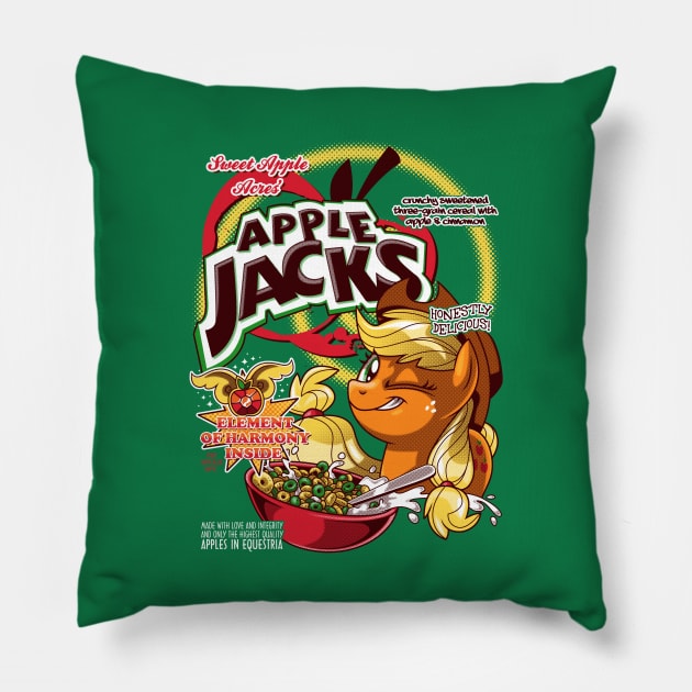 Apple Jacks - Honestly Delicious! Pillow by GillesBone