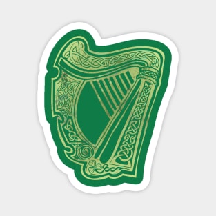 Celtic Harp Magnet