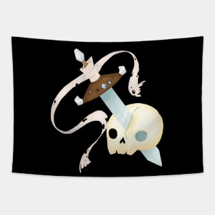 Skull with sword Tapestry