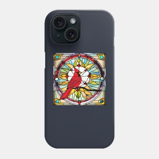 Cardinal Bursting Sun Stained Glass Phone Case