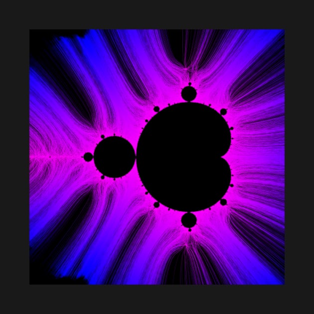 Blue Magenta Kirlian Mandelbrot by rupertrussell