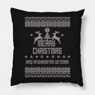 Merry Christmas IRAQ AFGHANISTAN VETERAN Pillow