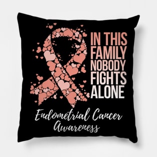 Family Support Endometrial Cancer Awareness Pillow