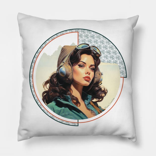 Pinup1 Pillow by FreedomIllustrations