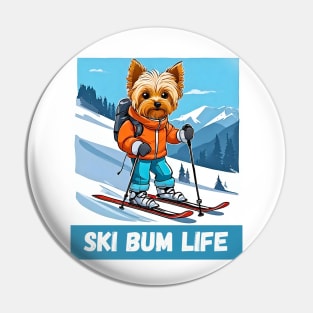 Yorkipoo Ski Bum Pin