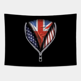 British Flag  Australian Flag American Flag Zip Down - Gift for British From Australian Tapestry