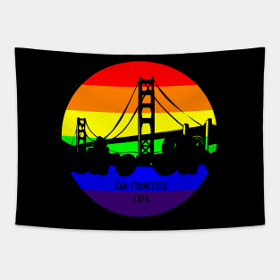 Team Rainbow LGBT Castro street Tapestry