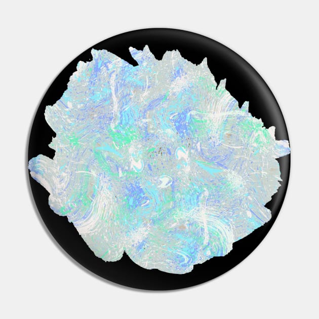 Dripping Brushstrokes Splatter Gray Pin by ninoladesign