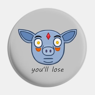 Pig Whom Loves a Staring Contest Pin