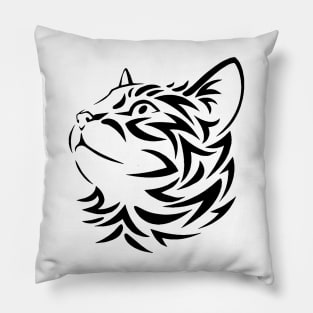 Drawing art Head Cat Pillow