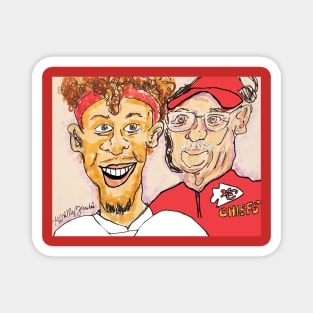 Patrick Mahomes and Andy Reid Kansas City Chiefs Magnet