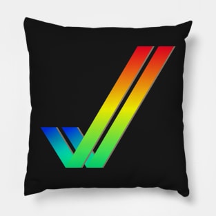 Double Rainbow Amiga Ticks Pillow