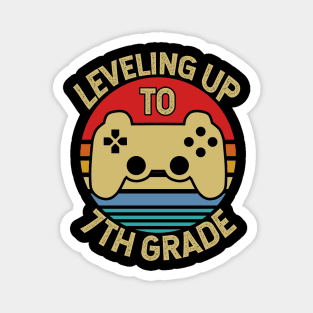 Leveling Up To 7th Grade Student Level Student Gift Magnet