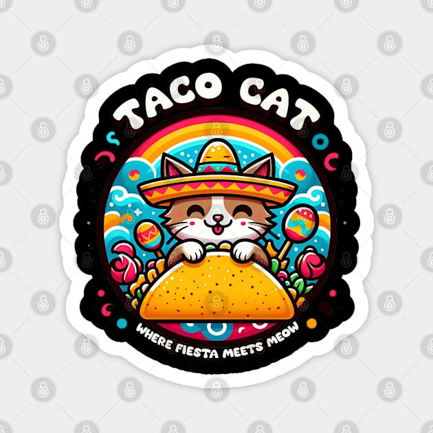 taco cat Magnet by AOAOCreation