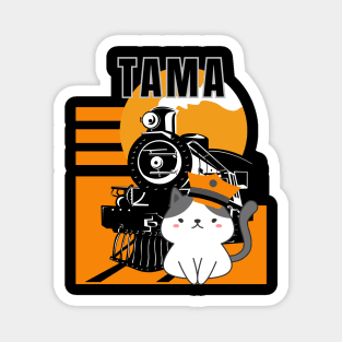 CAT TAMA, JAPANESE STATION CAT, CUTE RAILWAY CAT Magnet