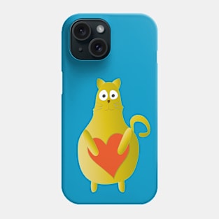 Cat Holding A Heart Phone Case